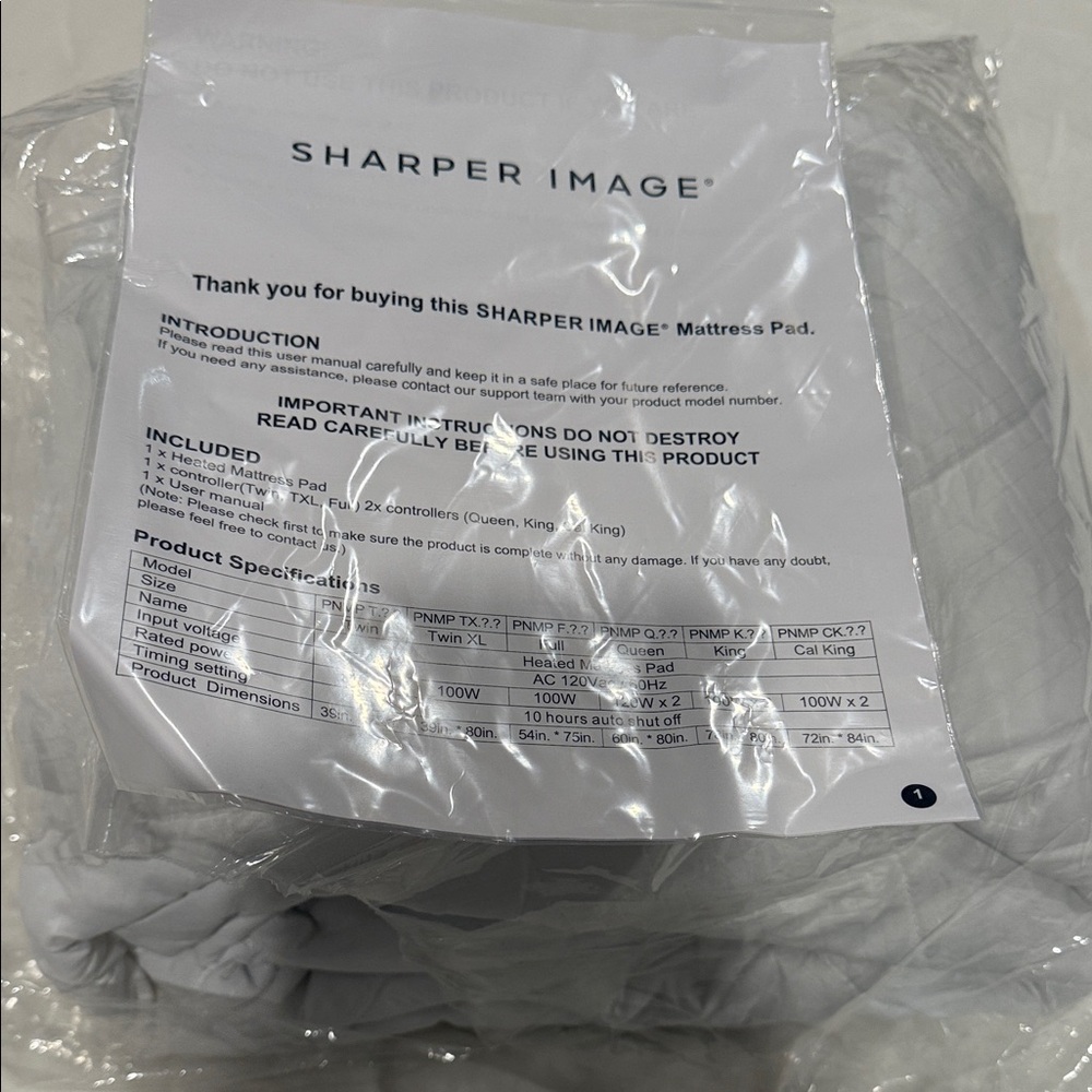 Sharper Image Gray Mattress Cover